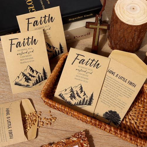 100 Pcs Poppy Memorial Day Envelopes/Mustard Seed of Faith Envelopes No Seed (Mustard Seed)