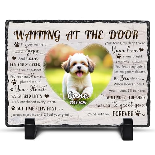 Customized Pet Photo Memorial Stones for Loss of Dogs Cats Sympathy Gift - color: Style 11