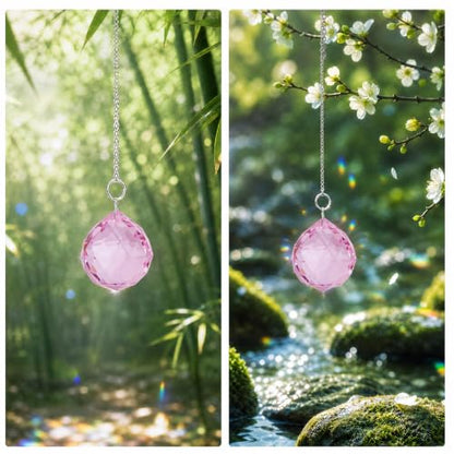 Bereavement Gifts for Loss of Loved One, Hanging Pink Rainbow Maker - color: Pink Ball