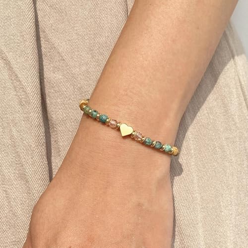 yupoxiu Natural Stone Bracelets - Inspirational Birthday Gifts for Women | Thinking of You & Get Well Soon Gifts for Women, Unique Jewelry Gift for Friend, Sister, Her - style: N-BADASS
