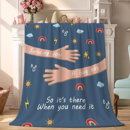 Birthday Inspirational Gifts for Women, Get Well Throw Blanket Hug Blanket - color: Hug