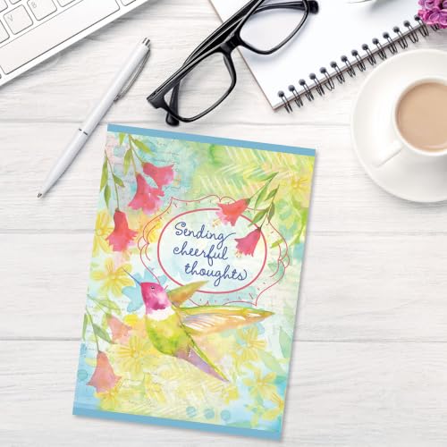 Current Hummingbird Garden Thinking of You Cards with Envelopes - Assortment of 8 Greeting Cards, 4 Designs, Large 5" x 7" Thinking of You Cards for Women - style: Hummingbird