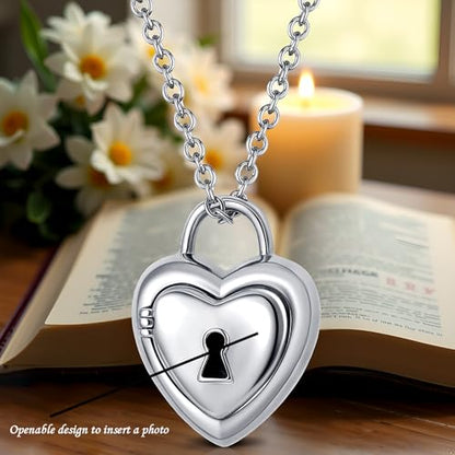 Heart Locket Cremation Jewelry for Ashes Urn Necklace for Women Men Family Carved Memorial Urn Pendant Ashes Holder - style: Brother