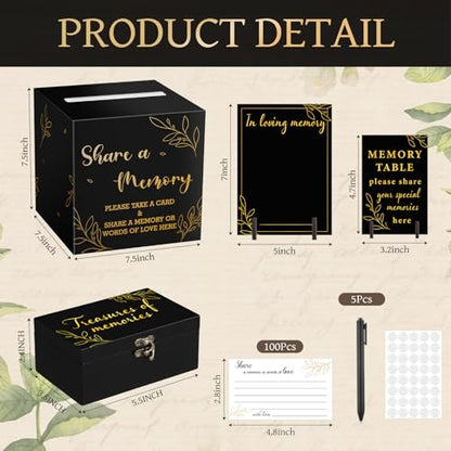 Gilprop 113 Pcs Celebration of Life Share a Memory Cards Set, Elegant - style: Elegant