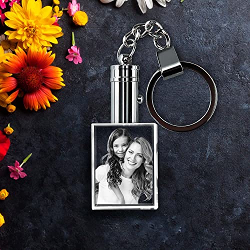 ArtPix 3D Crystal Photo Keychain - Personalized Custom Picture Keepsake - color: Rectangle, size: Small