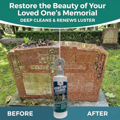 NORTHWEST ENTERPRISES Headstone Cleaner, Removes Dirt & Moss, 8 oz - size: 8 Fl Oz (Pack of 1)