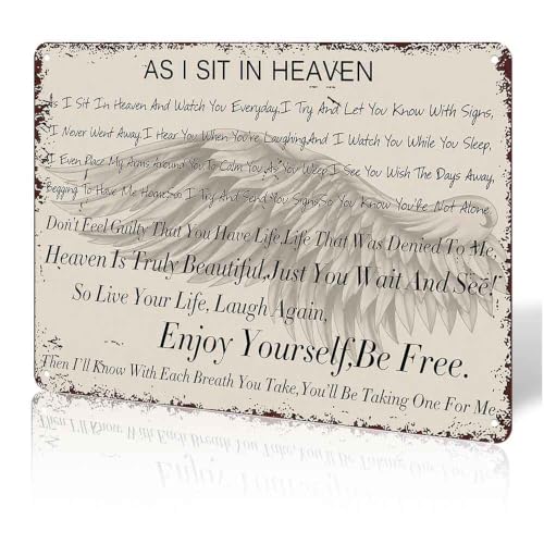 12X8in Aluminum Sympathy Poem Wall Decor