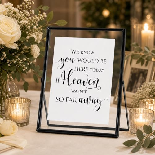 Calculs Wedding Memorial Sign, Black 8x10 Floating Picture Frame - color: Metal Black-10x8in