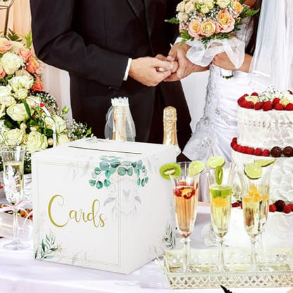 Hxezoc Wedding Card Box Party Favors Post Box Cardboard Receiving Money Box Holder for Wedding Reception, Baby Shower Table Centerpiece Decorations Supplies - style: Wedding