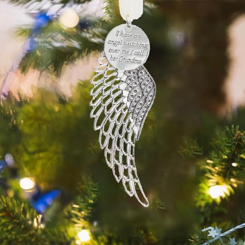Memorial Ornaments Christmas Single Wing, Loss of Loved one Sympathy Gifts,Memorial Ornaments for Loss of Loved Dad(Grandma) - color: Grandma, size: single wing