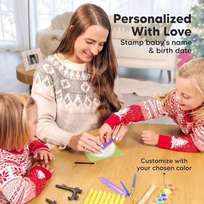 Baby Hand and Footprint Kit, Personalized Baby Christmas Ornament(Presents) - color: Trove, Presents