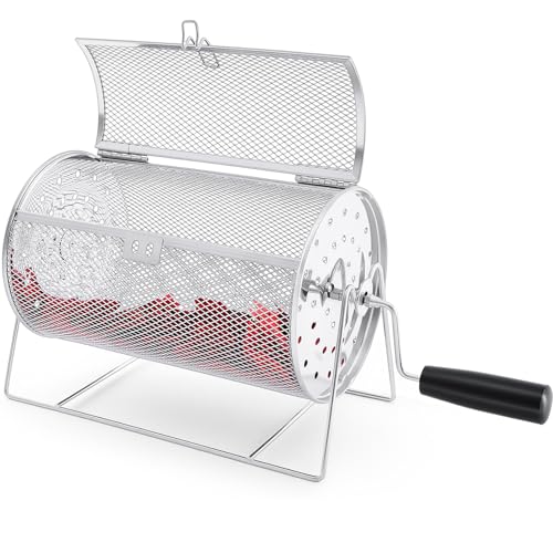 Teenyyou Raffle Drum Holds 600 Tickets, Metal Ticket Wheel Spinner with Stand, Raffle Tickets Cage for Games Events, Parties, School Drawings (Crank Handle,Silver,7.09" X 4.72", Small) - color: Silver, size: 7.09" X 4.72", Small, style: Crank Handle