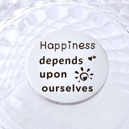 YALLNASL Grandma Aunt Mom Mothers Day Gift for Women Wife Grandpa Uncle Dad Fathers Day Presents for Men Husband Pocket Token - color: Our Happiness