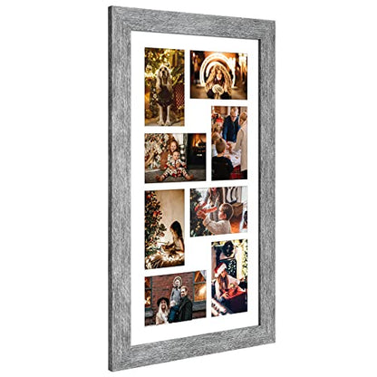 11.8x21.8 Collage Frame, 8 Open 4x6 Photo Frame Collage for Wall - color: Grey, size: 11.8x21.8 - (8 open4x6）