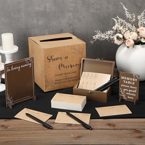 Gilprop 113 Pcs Celebration of Life Share a Memory Cards Set, Rustic - style: Modern