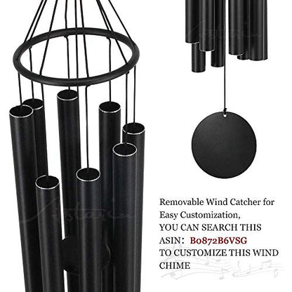 ASTARIN Large Wind Chimes for Outside(38 inch) - size: 38“ Black