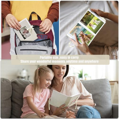 Photo Album 4x6 100 Pockets, Slip-in Picture Albums, Linen Cover Top Loader Vertical Pockets Albums for Baby, Kids Boy Girls, Wedding, Family, Anniversary, Beige - color: Beige, size: 100 Pockets white Bandage