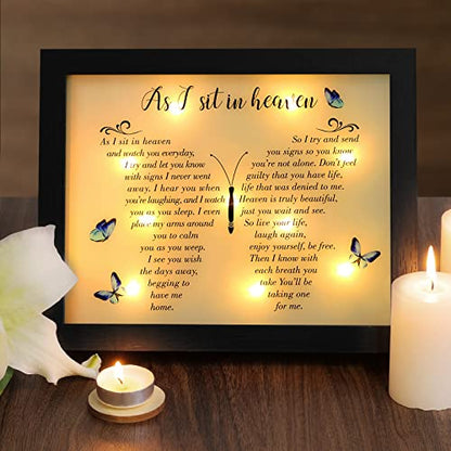 Memorial Gifts LED Shadow Box Sympathy Gift Condolences Grief Butterfly - size: Butterfly
