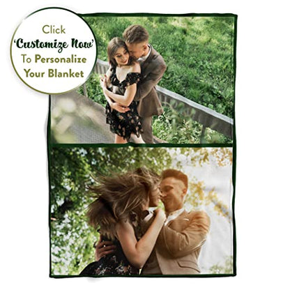 Ships Next Day, Custom Picture Blanket, USA Made (60x80 Sherpa) - color: 2pictures, size: 60"x80" Sherpa