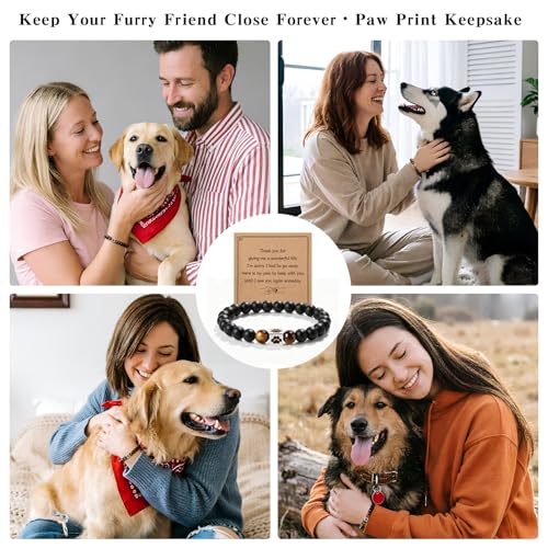 Dog Memorial Gifts for Loss of Dogs Pet Memorial Bracelet Keepsake Jewelry | Pet Memorial Sympathy Gifts for Dogs Cats, Pet Loss Remembrance Bereavement Passing Away Gift for Dog Cat Owner