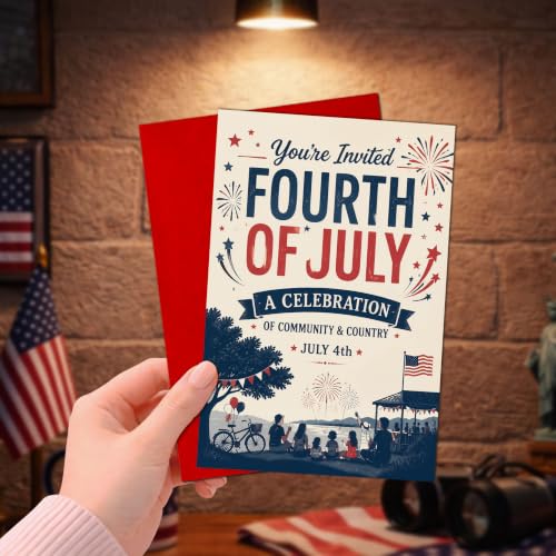 250 Years of Freedom Greeting Card with Red Envelope, 1776-2026 Patriotic American Flag Independence Celebration Card, USA Anniversary Card for Veterans, Family, Friends - color: american10