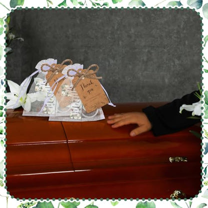 Equsion 60 Set Funeral Keychains for Guests Memorial Favors, Cross - style: Cross