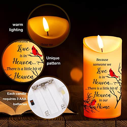 Gerrii Flameless Cardinal Memorial Sympathy Candle LED Battery,Stylish Style - style: Stylish Style