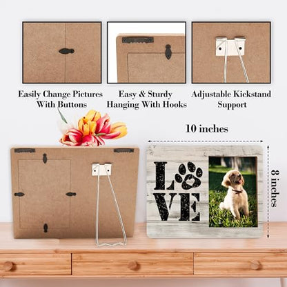 Dog Picture Frames, Puppy Photo Frame, Love Dogs Frames For Pictures, Pet Memorial Gifts, Farmhouse Home Living Room Bedroom Office Decoration -b102 - style: Love Dogs 5