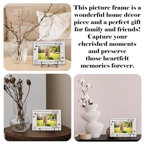 YSTEP Dog Memorial Picture Frame, Pet Loss Gift, Memorial Sympathy & Bereavement Gifts for Loss of Dogs, Pet Memorial Frame, Dog Wooden Photo Frames 4x6 In -G05 - style: Style 5