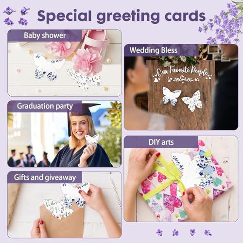nulala 20Pack Butterfly Plantable Seed Paper Cards - Handmade Paper Card Embedded Wildflower Seeds - Eco-Friendly Cards for Wedding Favors, Gift Wrapping, Scrapbooking,Celebration of Life - size: P21