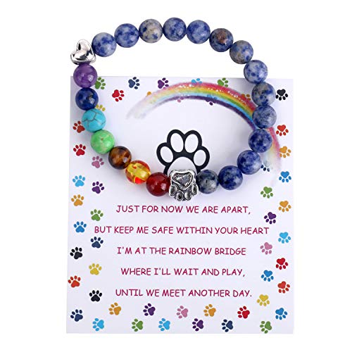 Rainbow Bridge Bracelet, Pet Memorial Gifts for Dogs, Pet Loss Gifts