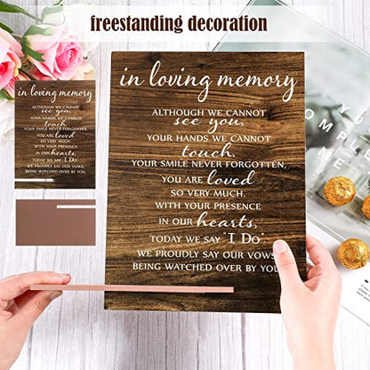Chunful in Loving Memory Wedding Memorial Table Sign for Wedding,Classic - style: Classic