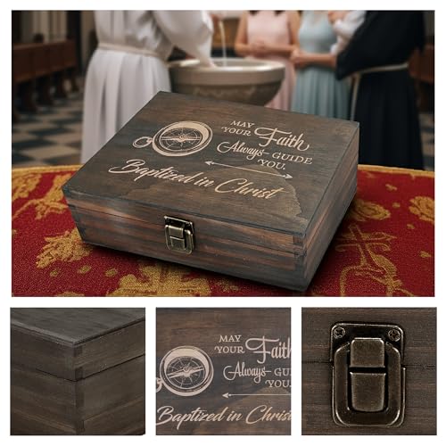 Baptism Memory Box, Engraved Christening Gift for Boys & Girls, Medium - size: Medium, style: Baptism