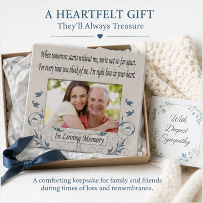 Memorial Picture Frame - Custom - "When Tomorrow Starts Without Me " - Tribute to the Loss of a Loved One - Design Goes with Any Décor - Keepsake Picture Frame - Measures 8" x 7.25" - size: Customized