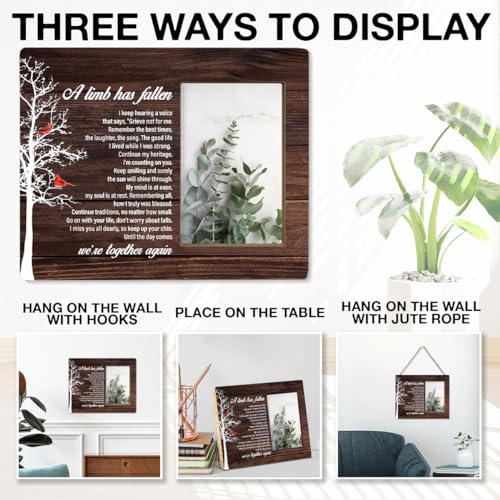 NGAEAK in Memory of Loved One Gifts Memorial Gifts a Limb Has Fallen Wood Picture Frame Sympathy Gifts Bereavement Gifts, Display Photo 4 x 6 Inch