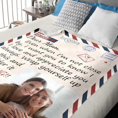 Ship Next Day,Custom Blankets with Picture,Personalized Photo Blankets with Name,Gifts for Mom Dad,I Love You Gifts for Her Him,Customized Birthday Gifts for Momther Father from Daughter Son - color: Blanket 05 - Love