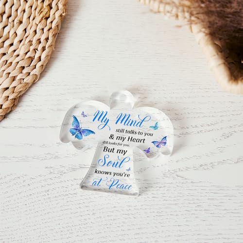 Condolence Gifts, Remembrance Gifts, Sympathy Memorial Angel Acrylic Decor Sign, Grieving Gift with Sympathy, Condolence Bereavement Sympathy Gifts for Loss of Loved One - style: 006