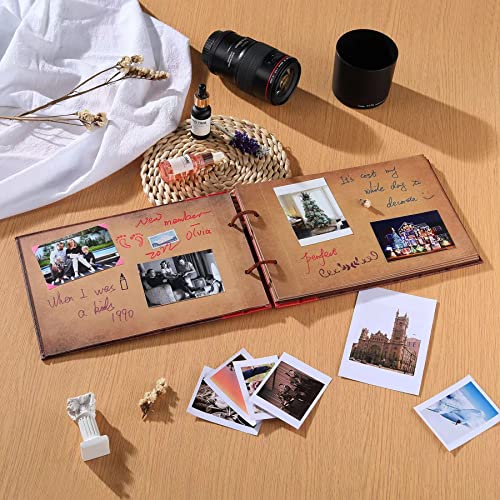 Scrapbook Photo Album Our Adventure Book Embossed Hard Cover - color: Leather Adventure Book