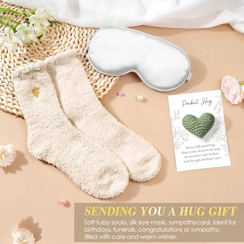 Self Care Gifts for Women, 16PC Get Well Soon Gift Baskets for Women After Surgery, Mothers Day Birthday Gifts Spa Care Package w/ Flannel Blanket, Sympathy Inspirational Thinking of You Gift Baskets - color: Beige