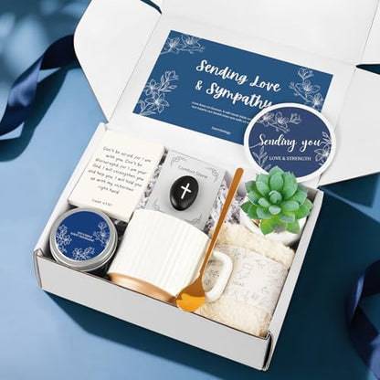 Sympathy Gift Basket for Loss of Loved One, Christian Grief Care Package | Condolence Gift Box for Loss of Mother Father Husband Friend Child Baby, Bereavement Remembrance Gift for Women Men Healing
