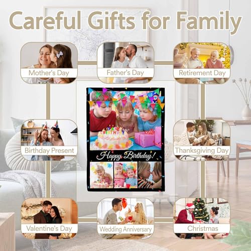 Customized Birthday Theme Blankets | Personalized Photo Blankets for Kids & Family | Children's Day Gifts - color: Style 9