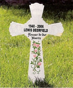 16.5" Roadside Memorial Remembrance Cross,White