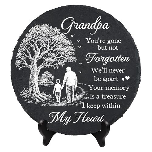 Memorial Stone for Loss of Grandpa - Sympathy Garden Plaque