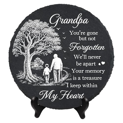 Memorial Stone for Loss of Grandpa - Sympathy Garden Plaque