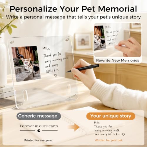 Pet Memorial Frame with Collar Holder, DIY Pet Remembrance Keepsake