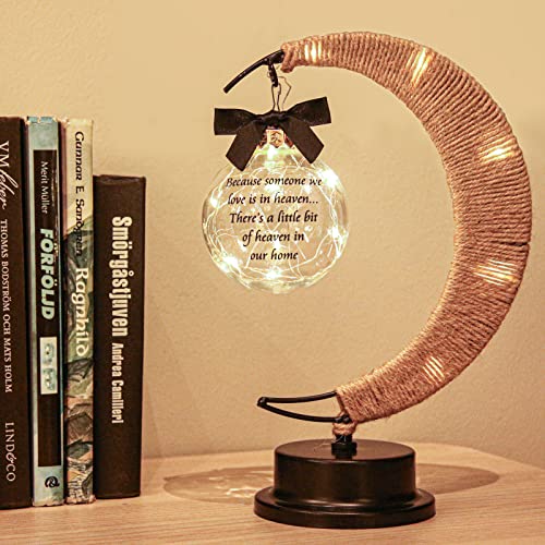 Besoamo Memorial Moon Lamp, Sympathy Gifts for Loss of Loved One Mom Dad, in Memory of Loved One, Loss of Mother Father Bereavement/Condolence/Memorial Gifts for Remembrance, Warm - color: Warm