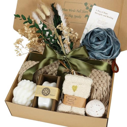 Sympathy Gift Baskets-Sympathy Gifts for Loss of Loved one | Condolences Gift for Loss-with Large Size Blanket-Bereavement/grief /After surgery gifts, Miscarriage Gifts for Mothers