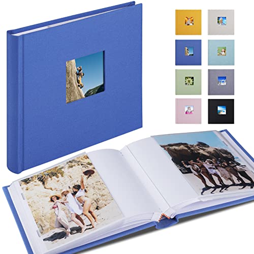 1DOT2 Small Photo Album 4x6, Hold 60 Photos with Memo, Blue - color: Blue, size: 4x6