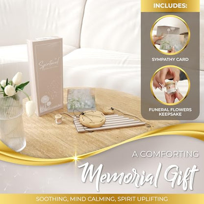Premium Memorial Wind Chimes for Loss of Loved One - Tranquil Pearl (32")