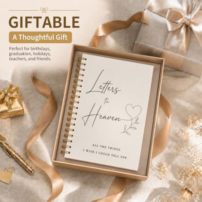 Memorial Gifts Spiral Notebook 5.5x8.3in | in Loving Memory Sympathy Gifts, Grief Journal for Women, Letters to Heaven Notebooks Journal for Loss of Loved One